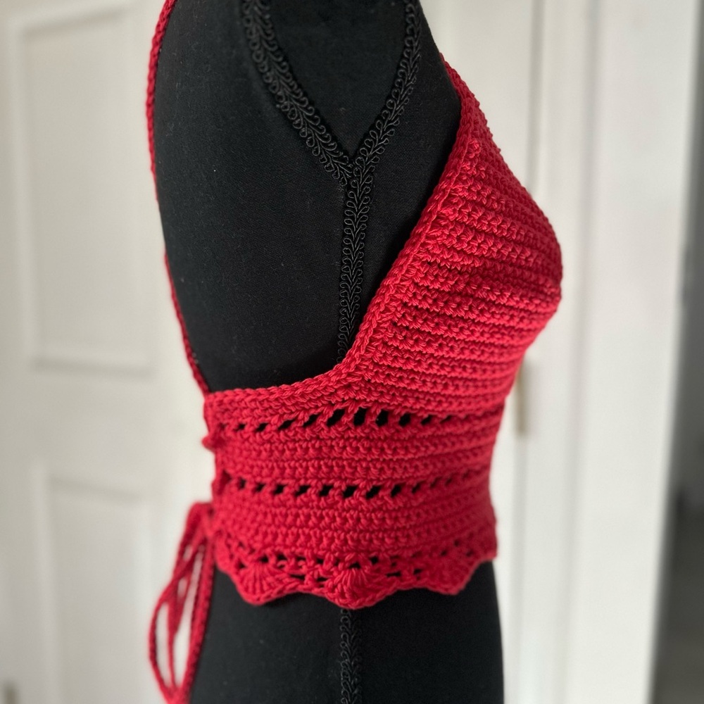 Hand Crocheted Crop Top - Picture 3 of 5
